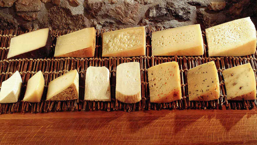 Varieties of Monte Veronese Cheese.